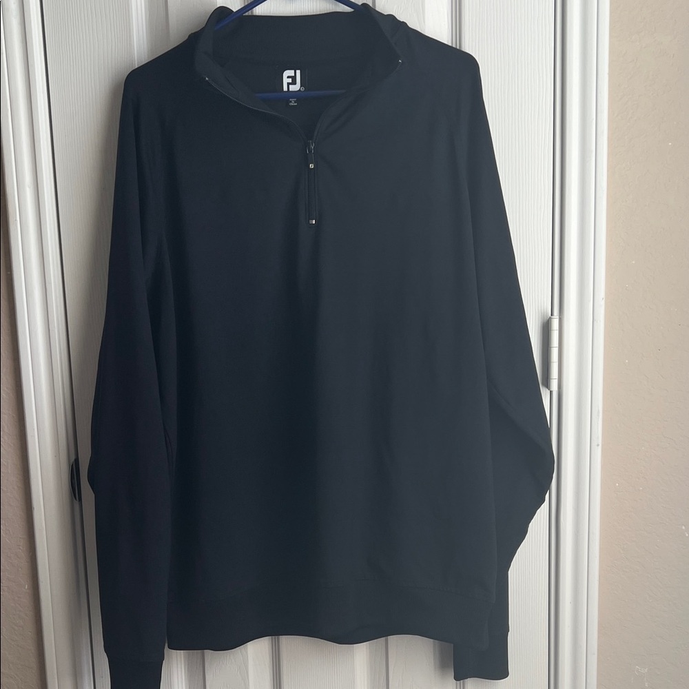 FootJoy Men's Black 1/4 Zip Performance Pullover